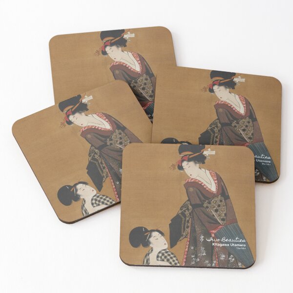 Item preview, Two Beauties . ca. 1801–4 Kitagawa Utamaro . Museum: The Met . Artsy journals . Art stickers . Art mugs . Art tote bags . Art inspired products . Art gifts  designed and sold by WeareSublime.