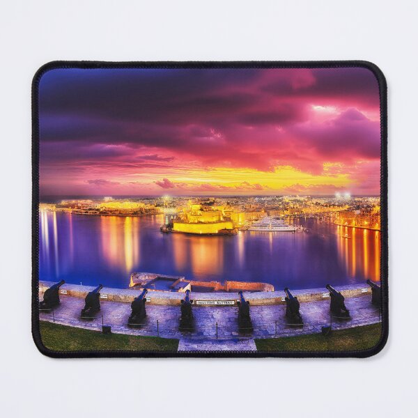 Item preview, Valletta Grand Harbour at sunrise in Malta - Cityscape photo designed and sold by TheArtistOf2022.