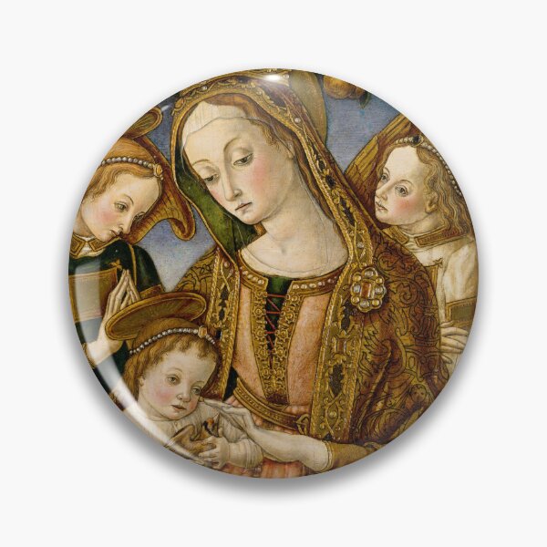 Item preview, Madonna and Child with Two Angels by Vittore Crivelli .  Museum: The Met . Artsy journals . Art stickers . Art mugs . Art tote bags . Art inspired products . Art gifts  designed and sold by WeareSublime.
