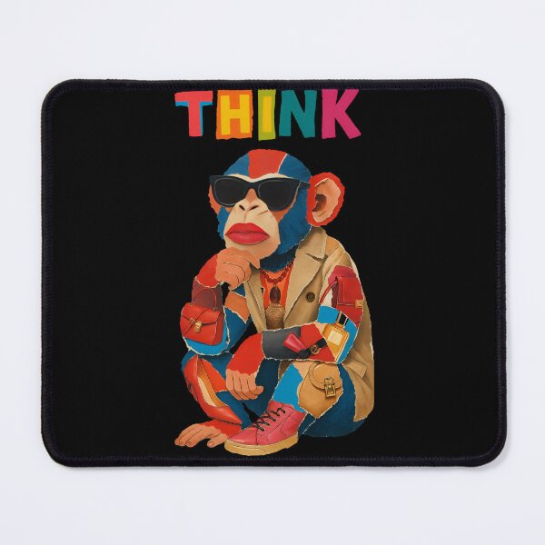 Item preview, Monkey Thinker – Fashion Icon with a Message designed and sold by VIBE CRAFT STUDIO.