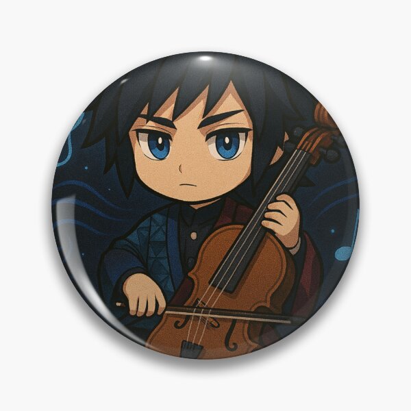 Artikelvorschau, Cello Spirit Chibi Giyu – Elegante Anime-Musikkunst entworfen und verkauft von ColorSplash123.
