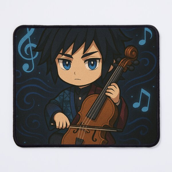 Item preview, Cello Spirit Chibi Giyu – Elegant Anime Music Art designed and sold by ColorSplash123.