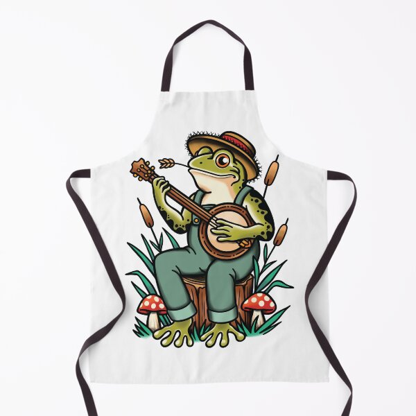 Item preview, Folk art Frog Tattoo designed and sold by SevenRelics.