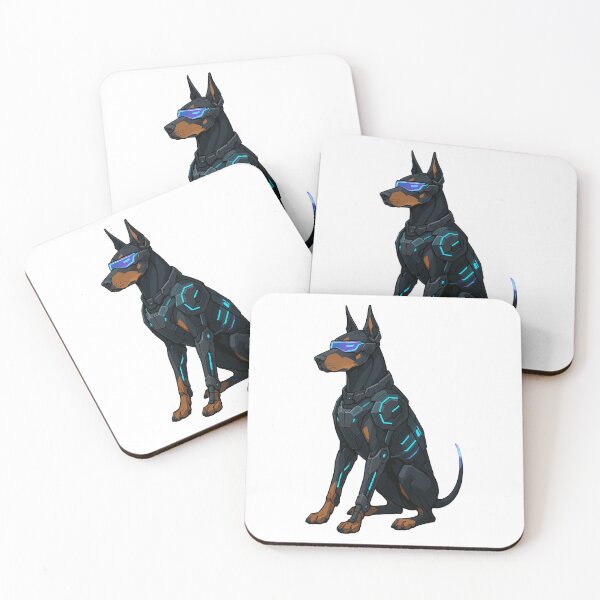 Item preview, Cyberpunk Dog - Doberman designed and sold by Patternicity.