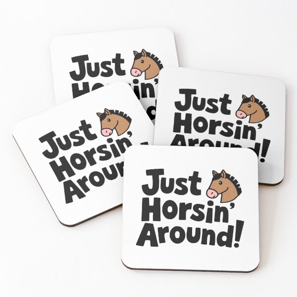Item preview, Just Horsin' Around! Cute Horse Pun designed and sold by PMCreative.