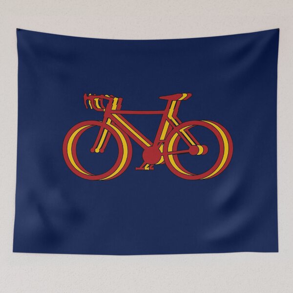 Item preview,  spain, cycling and freedom, silhouette of three bicycles that make up the three colors of spanish flag designed and sold by rikyfreestyle.