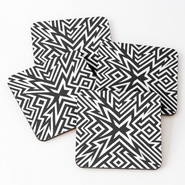 Item preview, Aggressive Black & White Modern Pattern Vector | High-Detailed Clean Lines for Bold Decor & Apparel designed and sold by WAUZ.