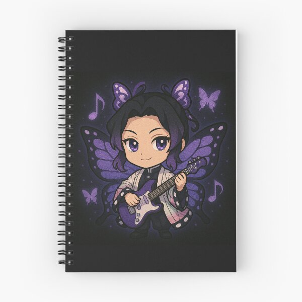 Item preview, Guitar Queen Chibi Shinobu – Kawaii Butterfly Anime Art designed and sold by ColorSplash123.