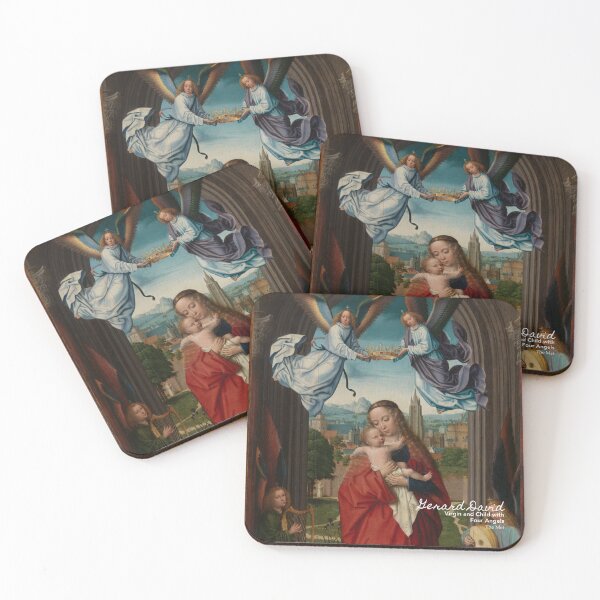 Item preview, Virgin and Child with Four Angels  ca. 1510–15 . Gerard David . Museum: The Met . Artsy journals . Art stickers . Art mugs . Art tote bags . Art inspired products . Art gifts . Catholic gifts  designed and sold by WeareSublime.