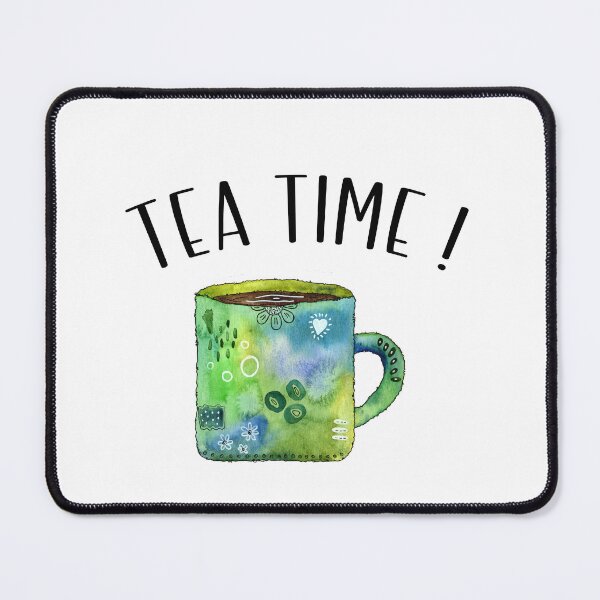 Item preview, Tea time with green cup of tea designed and sold by JHcolors.