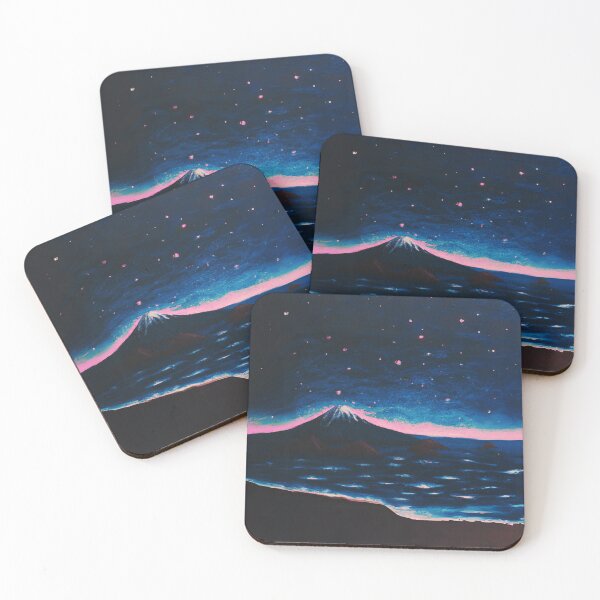 Item preview, The Starry Night of sea and fuji mountain view (pink) designed and sold by MerryCrown.