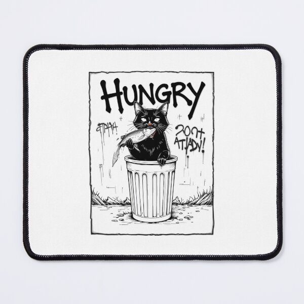 Item preview, Hungry cat designed and sold by DigitalArtTK.