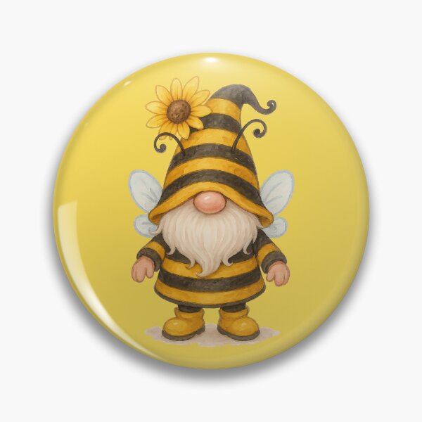 Item preview, Cute Bee Gnome with Sunflower Wings Spring Garden Design	 designed and sold by Victor Shadehorn.
