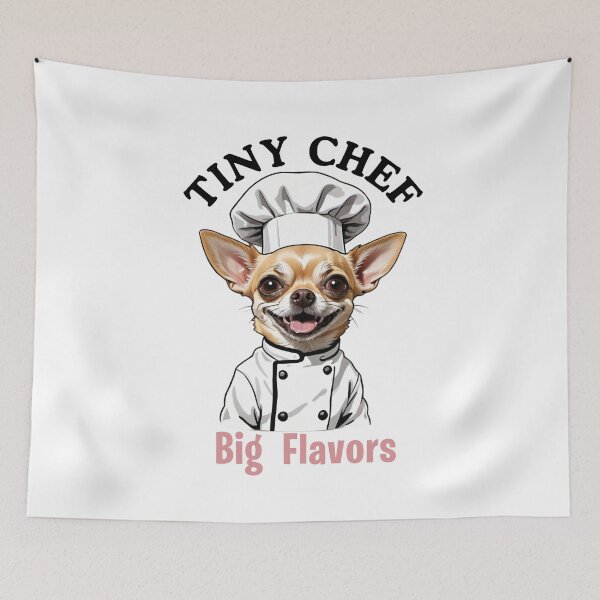 Item preview, Funny Chihuahua Dog Chef Cartoon Design – Cute Pet and Owner Artwork – Chef Gift – Humorous Pet Parent Gifts designed and sold by KoraTalks.