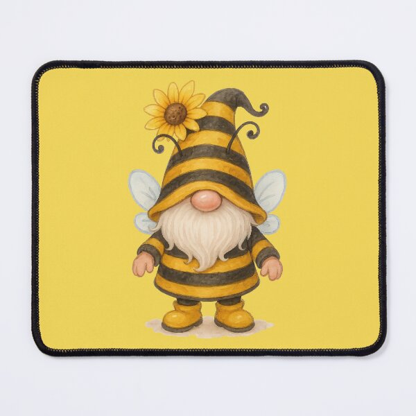Item preview, Cute Bee Gnome with Sunflower Wings Spring Garden Design	 designed and sold by Victor Shadehorn.