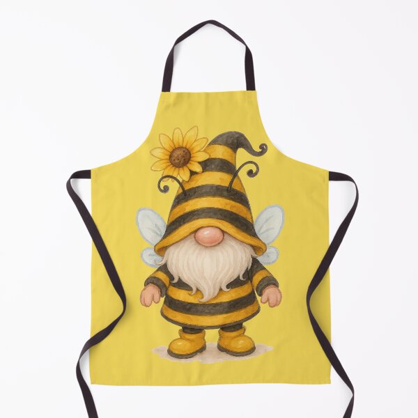 Item preview, Cute Bee Gnome with Sunflower Wings Spring Garden Design designed and sold by Victor Shadehorn.