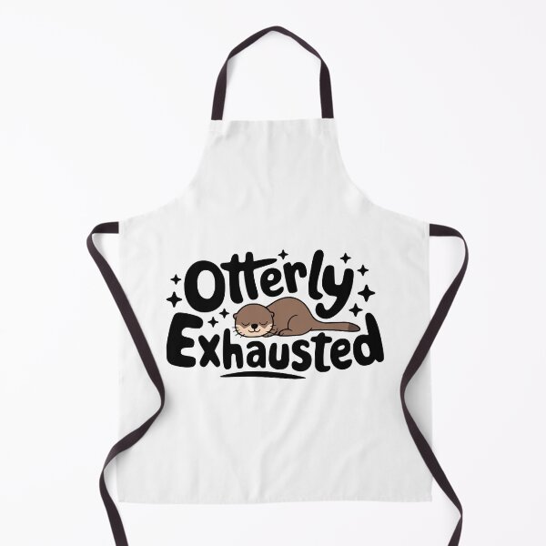 Item preview, Otterly Exhausted! Cute Sleeping Otter Pun designed and sold by PMCreative.