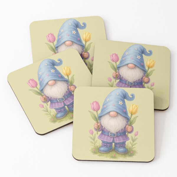 Item preview, Spring Gnome Holding Tulips Cute Garden Floral Design	 designed and sold by Victor Shadehorn.