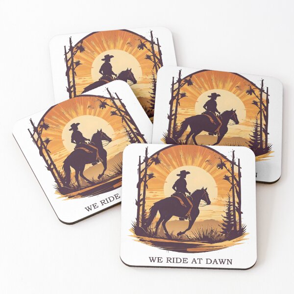 Item preview, WE RIDE AT DAWN – Western Cowboy designed and sold by Route and Render.