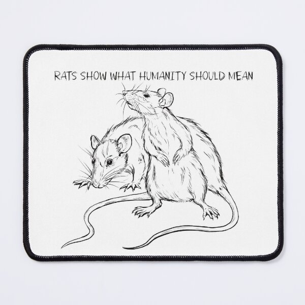 Item preview, Respect rats (black outline) designed and sold by Lamydesrats.