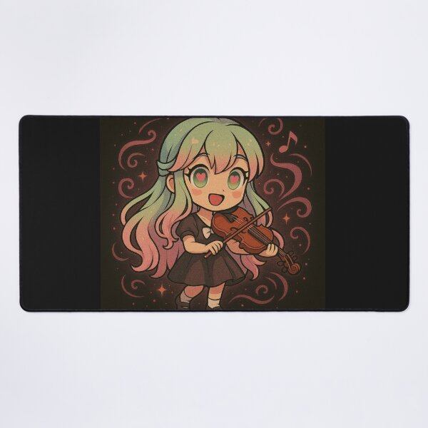 Item preview, Viola Wind Chibi Mitsuri – Pastel Anime Music Art with Romantic Vibes designed and sold by ColorSplash123.