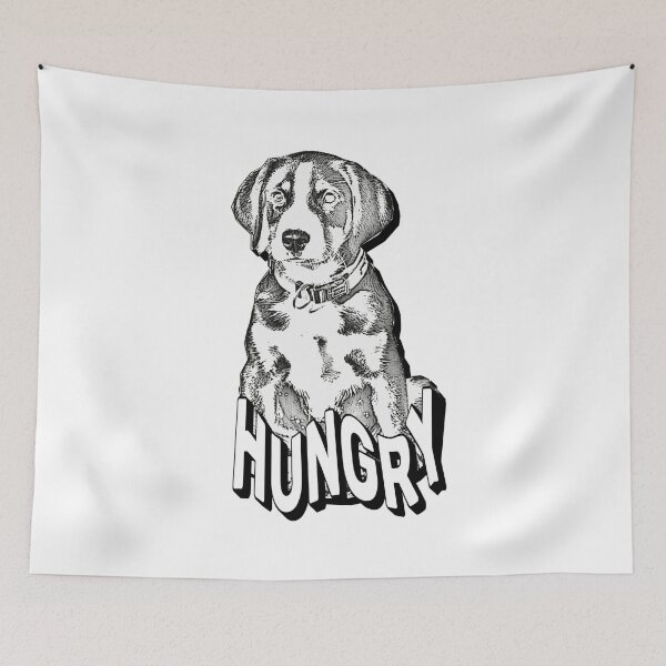 Item preview, Hungry Dog - Fun and Adorable Pet Lover Design designed and sold by ArtsyExplorer.