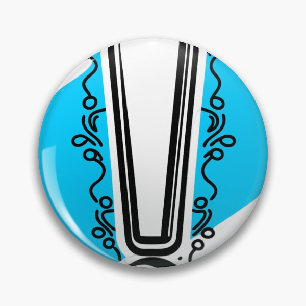 Item preview, Stylized Exclamation Mark with Black Swirls on Blue Background designed and sold by Creative88Art.