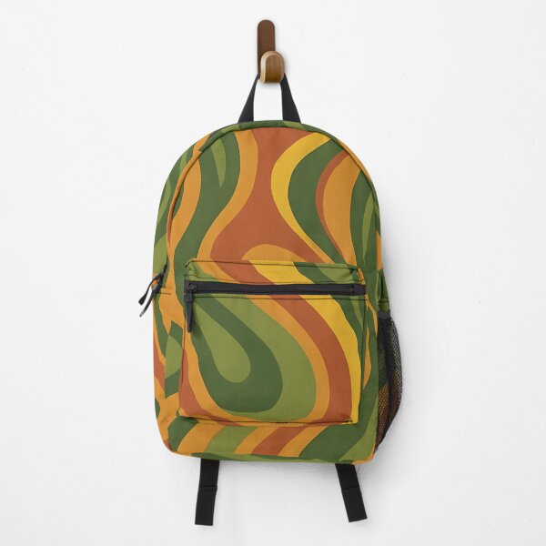 Item preview, Retro 70s Groovy Pattern | Psychedelic Swirls in Avocado Green & Burnt Orange for Nostalgic Decor & Apparel designed and sold by WAUZ.