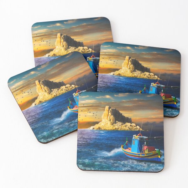 Item preview, Journey to Filfla on Maltese luzzu - Landscape photo designed and sold by TheArtistOf2022.
