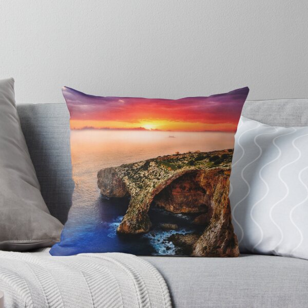 Item preview, The Blue Grotto at Sunset in Malta - Landscape photography designed and sold by TheArtistOf2022.