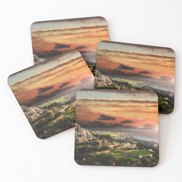 Item preview, Sunrise over Dingli cliffs and chapel in Malta - Landscape photo designed and sold by TheArtistOf2022.