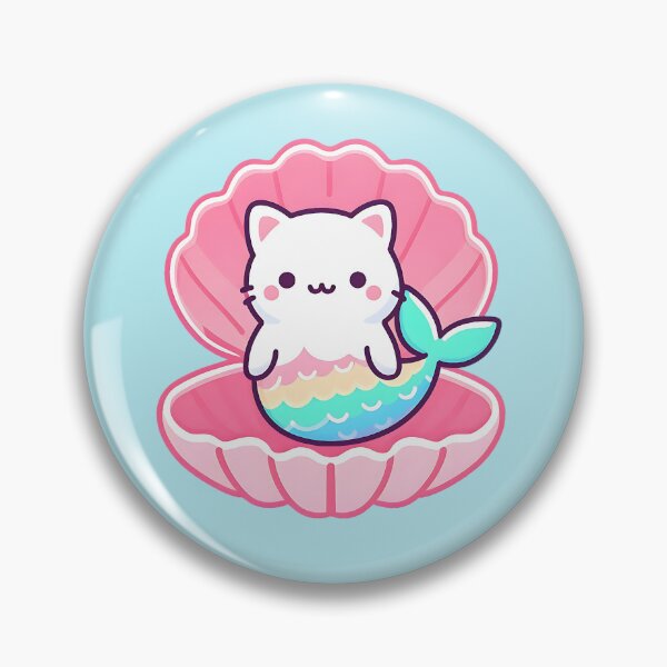 Item preview, Cat Mermaid - Cute Kawaii Style - Purrmaid - Meowmaid - Furmaid - Rainbow Cat designed and sold by matchakpop.
