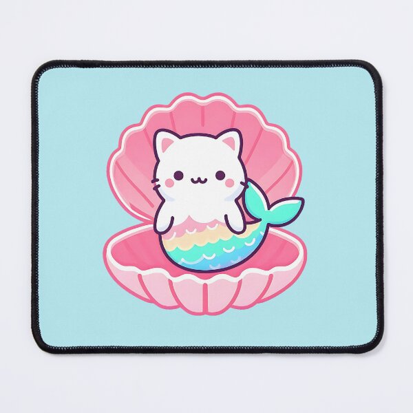Item preview, Cat Mermaid - Cute Kawaii Style - Purrmaid - Meowmaid - Furmaid - Rainbow Cat designed and sold by matchakpop.