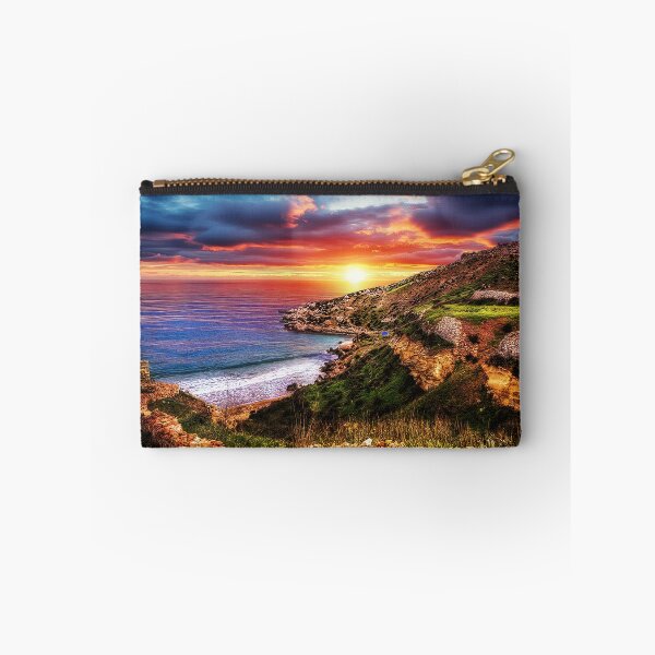 Item preview, Mellieha secluded beach at sunrise - Malta Landscape photo designed and sold by TheArtistOf2022.
