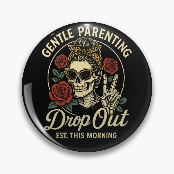 Item preview, Gentle Parenting Drop Out Funny Skeleton Mom Retro Design	 designed and sold by Victor Shadehorn.