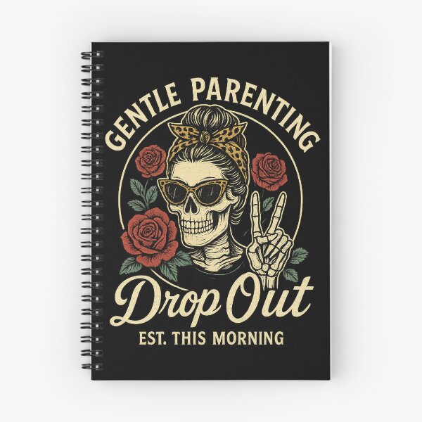 Item preview, Gentle Parenting Drop Out Funny Skeleton Mom Retro Design	 designed and sold by Victor Shadehorn.