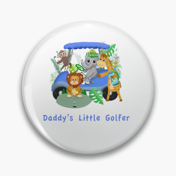 Artikelvorschau, Papas kleiner Golfer, blaue Zootiere im Golfwagen entworfen und verkauft von daphsam.