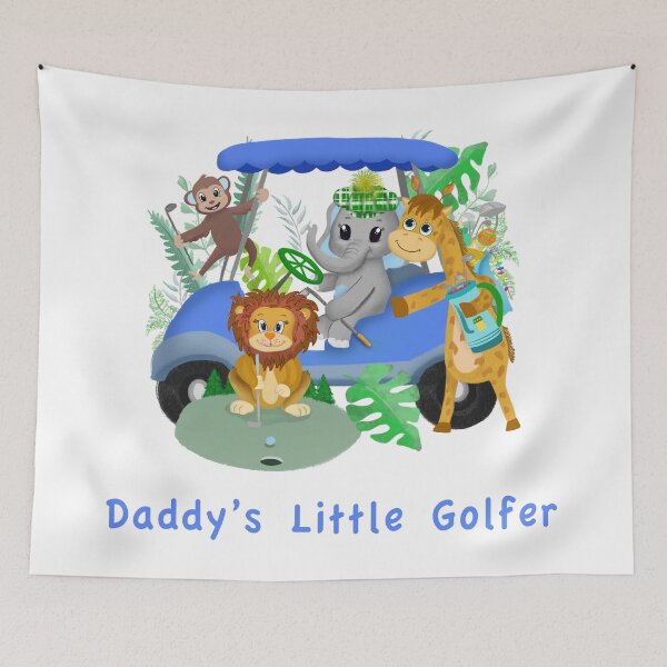 Item preview, Daddy's Little Golfer Blue Zoo Animals In Golf Cart designed and sold by daphsam.