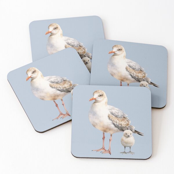 Item preview, Seagull Mom with Baby designed and sold by Violet Peonies.