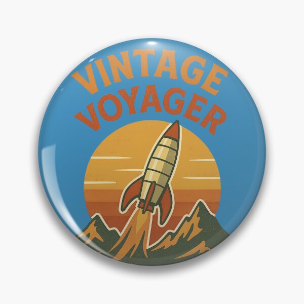 Item preview, Vintage Voyager – Retro Rocket Space Adventure designed and sold by ForestPainter.
