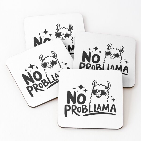 Item preview, No Probllama! Funny Llama Pun designed and sold by PMCreative.