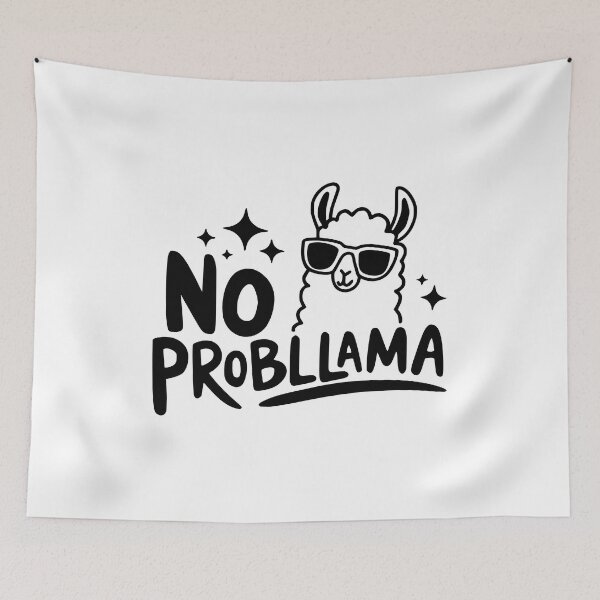 Item preview, No Probllama! Funny Llama Pun designed and sold by PMCreative.