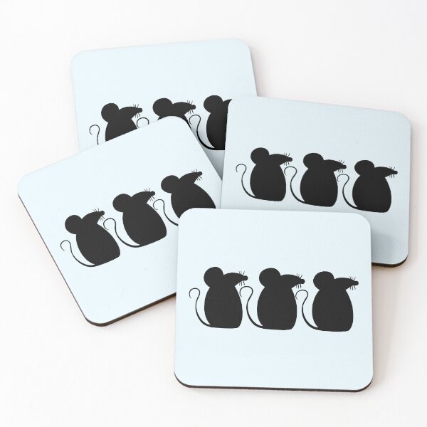Item preview, 3 Mice Team Three Friends Party Crew Silhouette designed and sold by shirt-o-mat.
