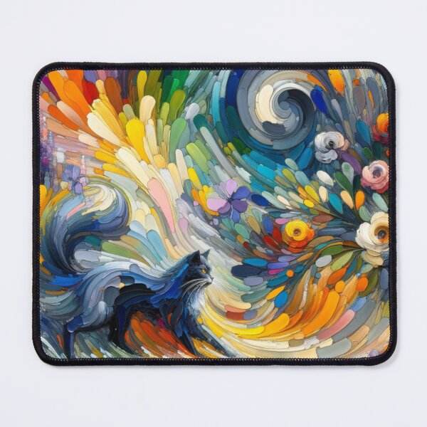 Item preview, Colorful Abstract Cat Painting designed and sold by Keirnyx.