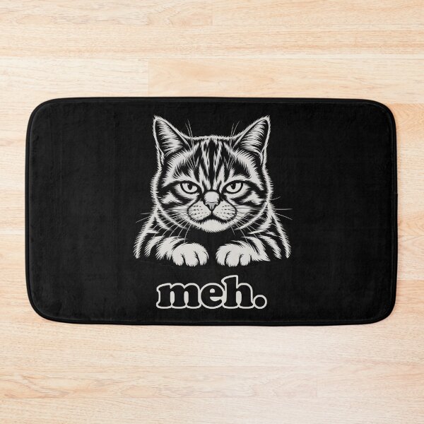 Item preview, Funny Meh Cat | Grumpy Attitude for Cat Lovers designed and sold by Altered Pixels.