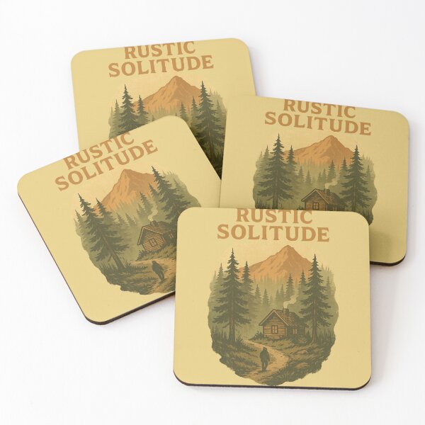 Item preview, Solitude – Serene Mountain Sunset Illustration designed and sold by ForestPainter.