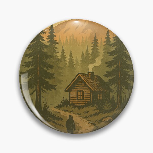 Item preview, Solitude – Serene Mountain Sunset Illustration designed and sold by ForestPainter.