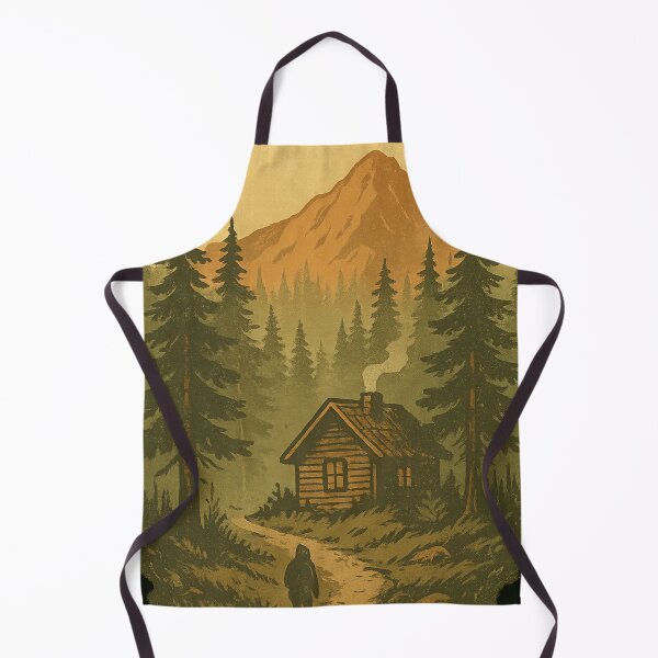 Item preview, Solitude – Serene Mountain Sunset Illustration designed and sold by ForestPainter.