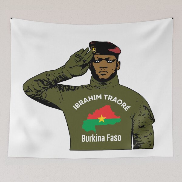 Item preview, Ibrahim Traoré Burkina Faso designed and sold by Wolagno.