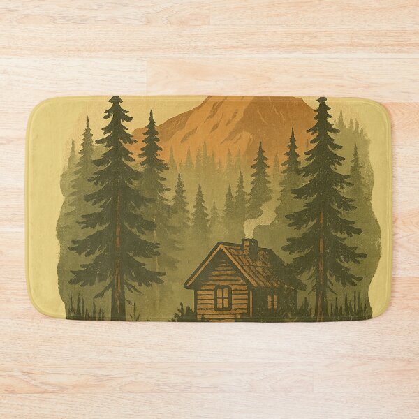 Item preview, Solitude – Serene Mountain Sunset Illustration designed and sold by ForestPainter.